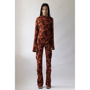 Jade Cropper printed twister trousers